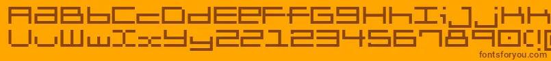 Brickle-fontti – ruskeat fontit oranssilla taustalla