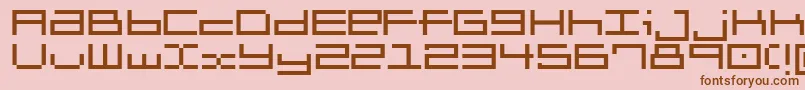 Brickle-fontti – ruskeat fontit vaaleanpunaisella taustalla