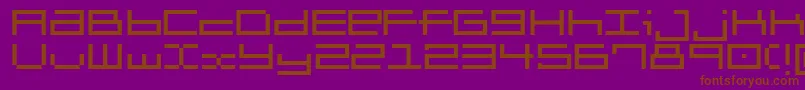 フォントBrickle – 紫色の背景に茶色のフォント