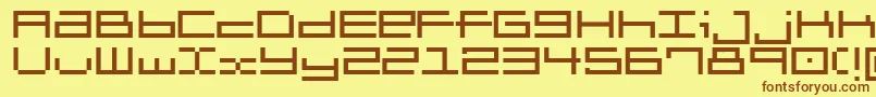 Brickle-fontti – ruskeat fontit keltaisella taustalla