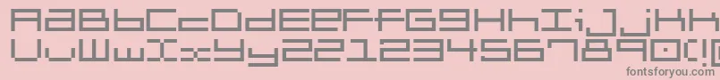 Brickle-fontti – harmaat kirjasimet vaaleanpunaisella taustalla