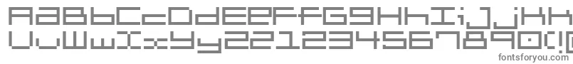 Brickle-fontti – harmaat kirjasimet valkoisella taustalla