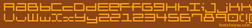Brickle-fontti – oranssit fontit ruskealla taustalla