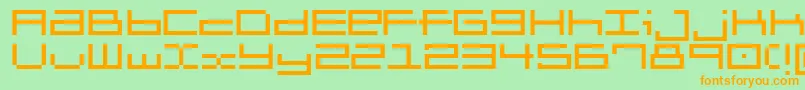 Brickle Font – Orange Fonts on Green Background