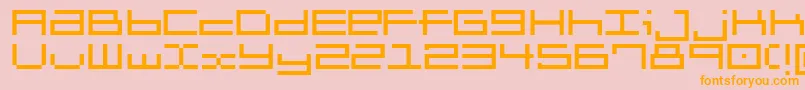 Brickle-fontti – oranssit fontit vaaleanpunaisella taustalla