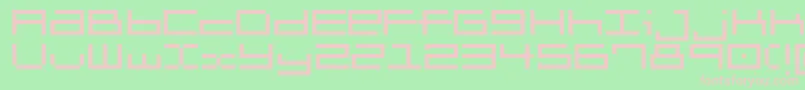 Brickle-fontti – vaaleanpunaiset fontit vihreällä taustalla