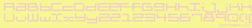 Brickle-fontti – vaaleanpunaiset fontit keltaisella taustalla