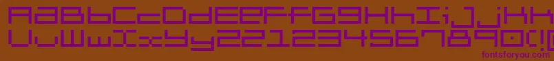 フォントBrickle – 紫色のフォント、茶色の背景