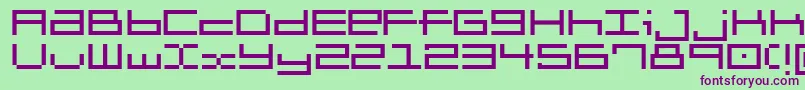 フォントBrickle – 緑の背景に紫のフォント