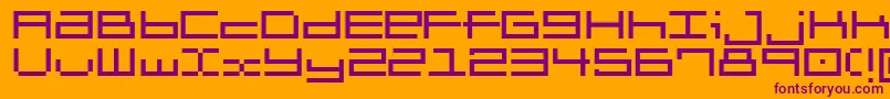 Brickle-fontti – violetit fontit oranssilla taustalla