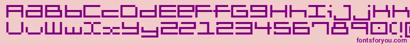 フォントBrickle – ピンクの背景に紫のフォント