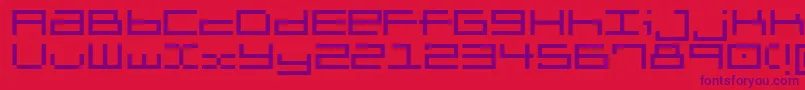 フォントBrickle – 赤い背景に紫のフォント
