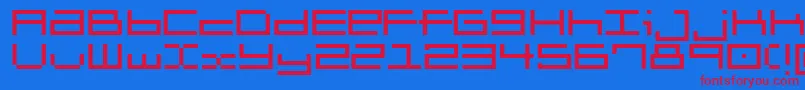 フォントBrickle – 赤い文字の青い背景