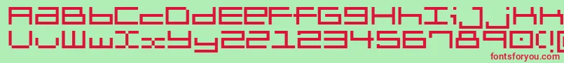 Brickle-fontti – punaiset fontit vihreällä taustalla