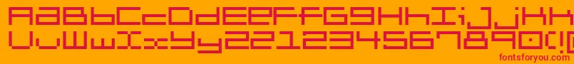 Шрифт Brickle – красные шрифты на оранжевом фоне