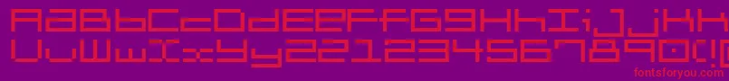 Brickle-fontti – punaiset fontit violetilla taustalla
