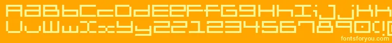 Brickle-fontti – keltaiset fontit oranssilla taustalla