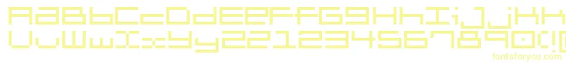フォントBrickle – 白い背景に黄色の文字