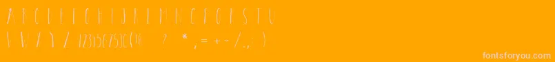 Czcionka Bricklebold – różowe czcionki na pomarańczowym tle