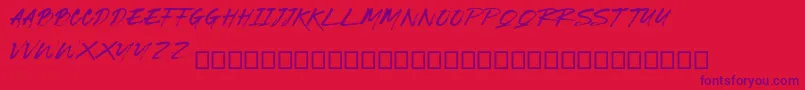 BRICKNESS Font – Purple Fonts on Red Background