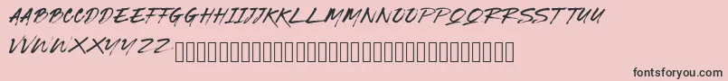 BRICKNESS Font – Black Fonts on Pink Background