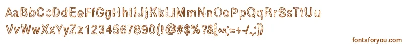 Шрифт BrickRoads – коричневые шрифты на белом фоне