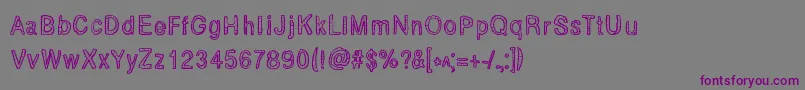 Шрифт BrickRoads – фиолетовые шрифты на сером фоне