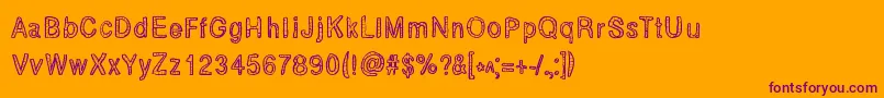 Шрифт BrickRoads – фиолетовые шрифты на оранжевом фоне
