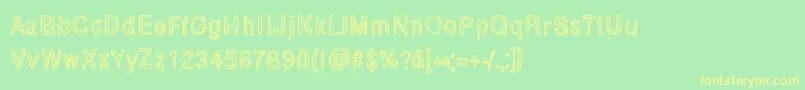 BrickRoads Font – Yellow Fonts on Green Background