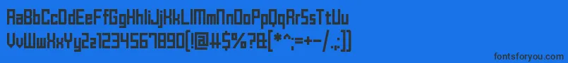 Шрифт BrickShapers – чёрные шрифты на синем фоне