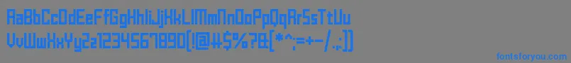 BrickShapers Font – Blue Fonts on Gray Background