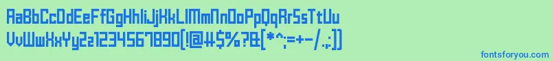 BrickShapers Font – Blue Fonts on Green Background
