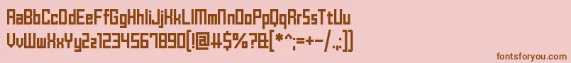 BrickShapers Font – Brown Fonts on Pink Background