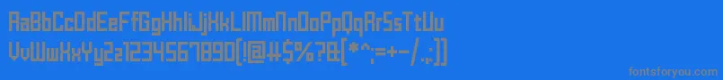Fonte BrickShapers – fontes cinzas em um fundo azul