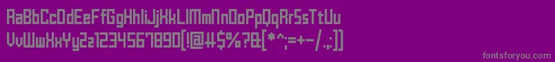 Fonte BrickShapers – fontes cinzas em um fundo violeta