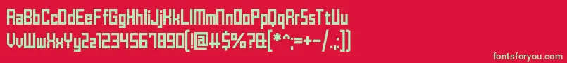 More about BrickShapers Font BrickShapers Font – Green Fonts on Red Background