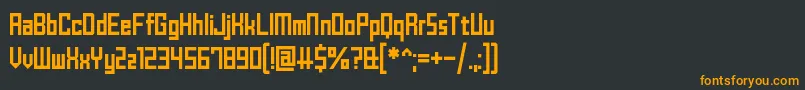 BrickShapers Font – Orange Fonts on Black Background
