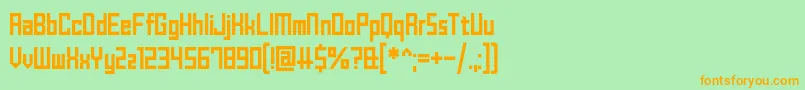 More about BrickShapers Font BrickShapers Font – Orange Fonts on Green Background
