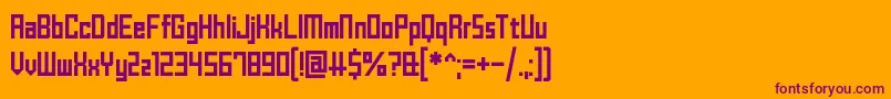 BrickShapers Font – Purple Fonts on Orange Background