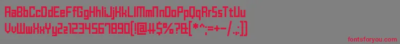 BrickShapers Font – Red Fonts on Gray Background