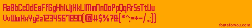 fuente BrickShapers – Fuentes Rojas Sobre Fondo Naranja