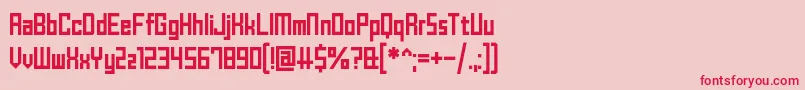 Police BrickShapers – polices rouges sur fond rose