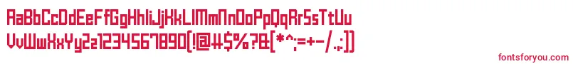 Police BrickShapers – polices rouges sur fond blanc