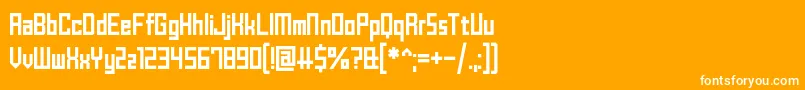 BrickShapers Font – White Fonts on Orange Background