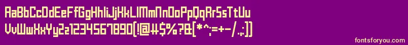 BrickShapers Font – Yellow Fonts on Purple Background