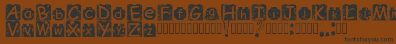 BrickyolFont Regular Font – Black Fonts on Brown Background