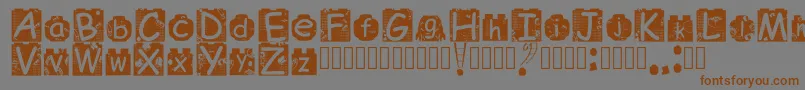 BrickyolFont Regular-fontti – ruskeat fontit harmaalla taustalla