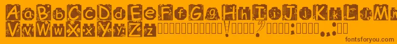 fuente BrickyolFont Regular – Fuentes Marrones Sobre Fondo Naranja