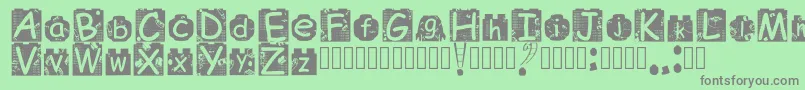 BrickyolFont Regular Font – Gray Fonts on Green Background