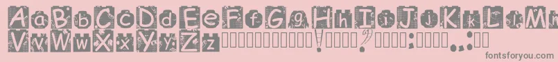 BrickyolFont Regular Font – Gray Fonts on Pink Background